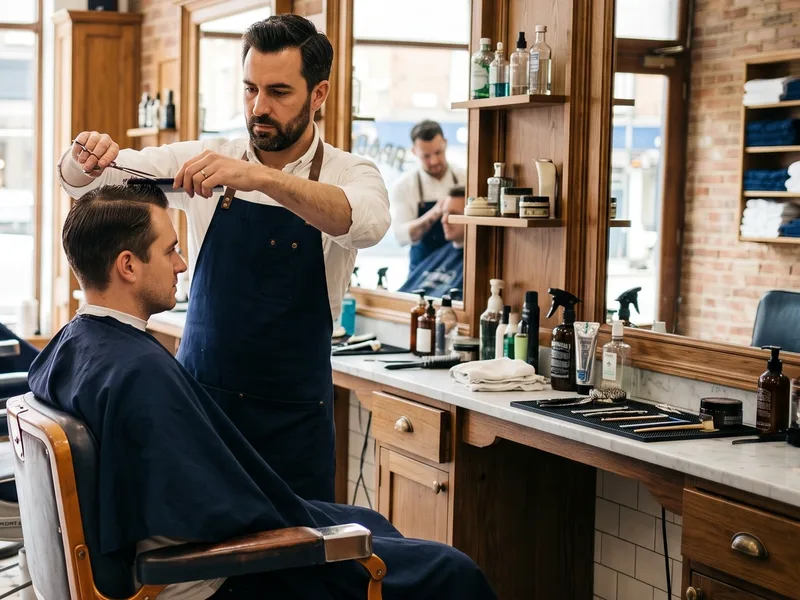 Klassischer Barbierstuhl im Salon