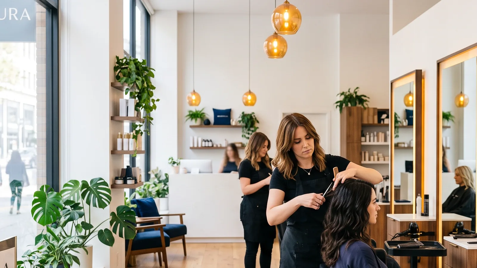 Empfangsbereich eines Salons
