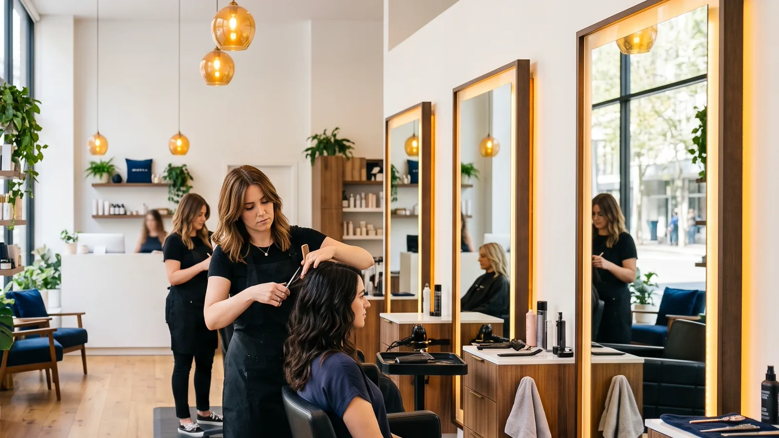 Salon mit Fensterfront