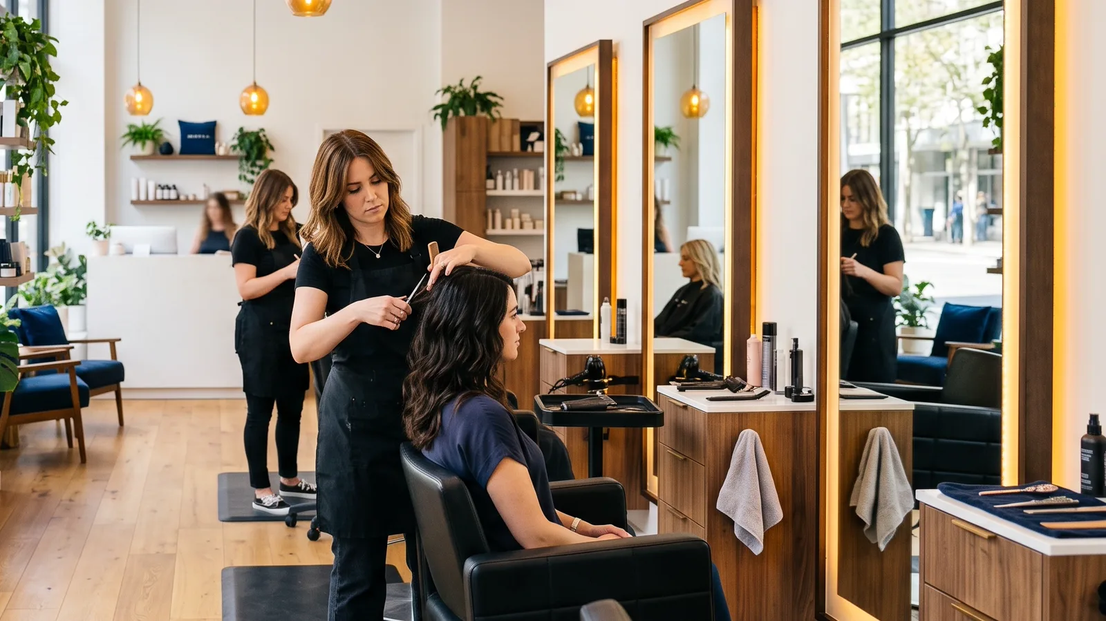 Spiegelplatz in einem Salon